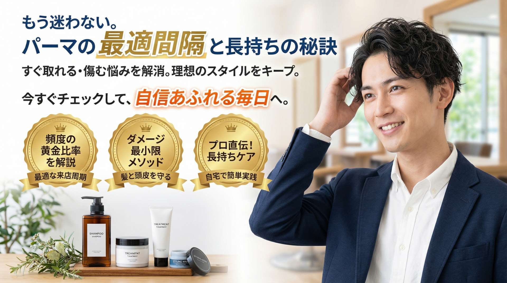 パーマの頻度はどれくらい？メンズが知っておきたい最適な間隔と長持ちのコツ