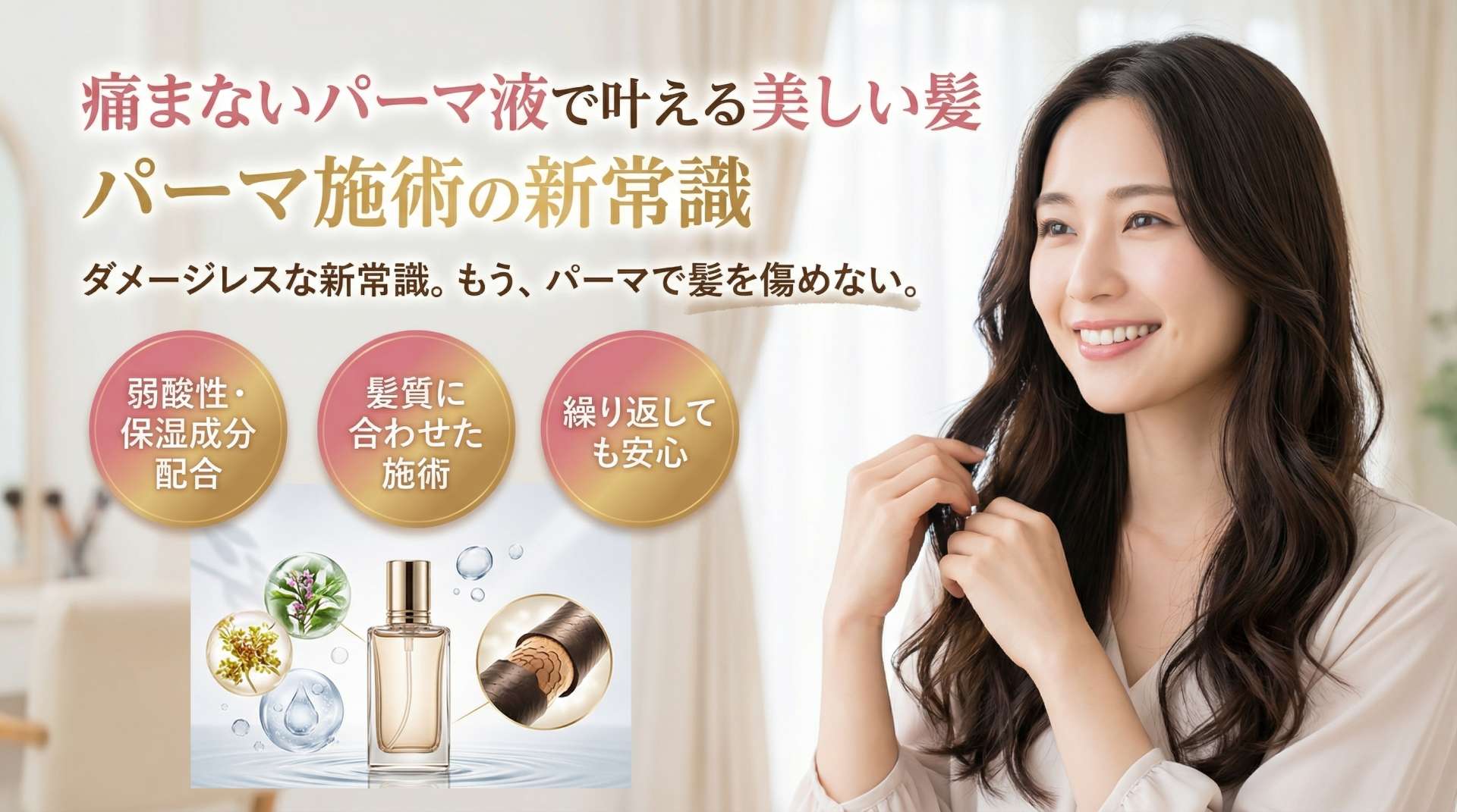 痛まないパーマ液で叶える美しい髪 パーマ施術の新常識