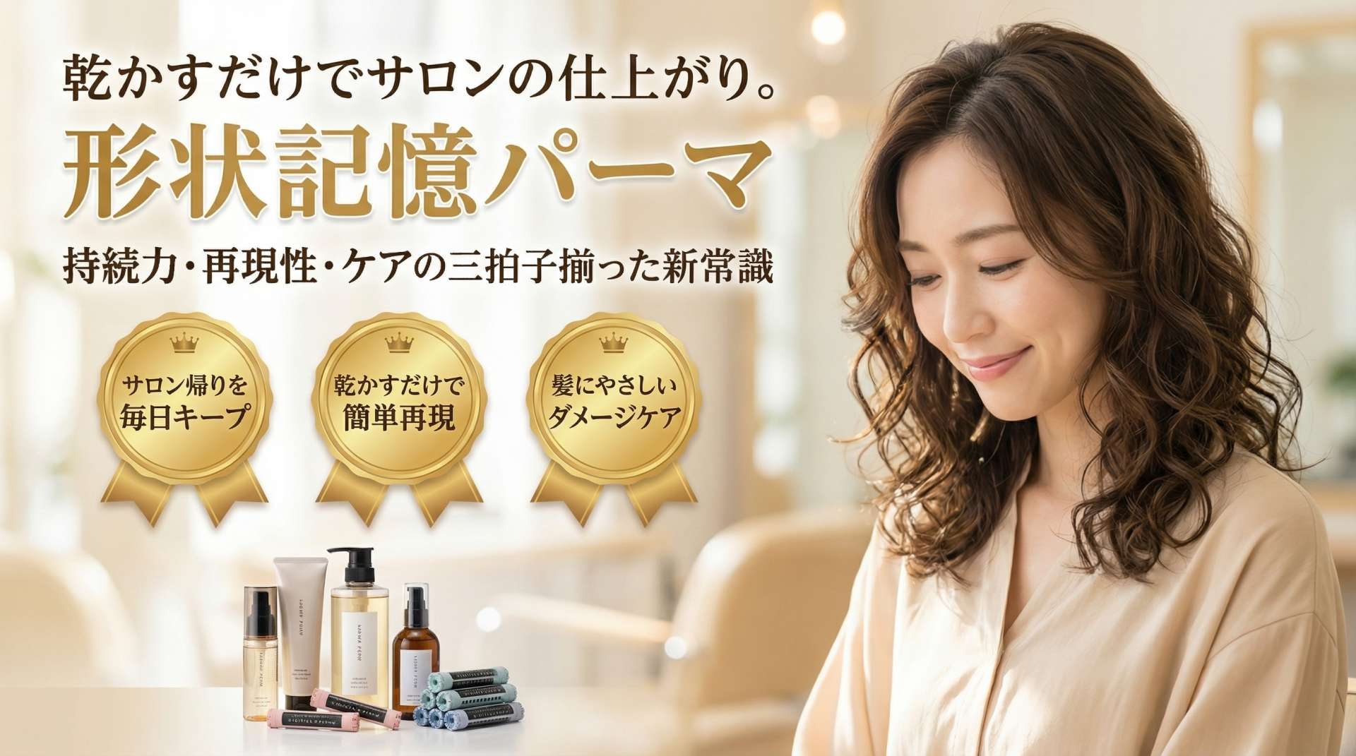 形状記憶パーマとは？パーマの新常識と髪へのやさしい特徴を徹底解説